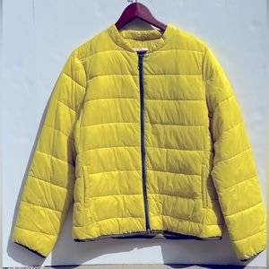 Old Navy Unisex Men / Women Light Puffer Jacket Size Large Bright Yellow